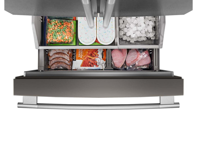 Réfrigérateur KitchenAid de 36 po et de 24 pi3 de profondeur comptoir à portes françaises - inoxydable PrintShieldMC - KRFC236SPS