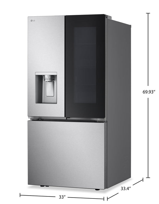 Réfrigérateur intelligent LG de 24,5 pi3 et de 33 po à portes françaises avec InstaViewMD - LF25S6560S