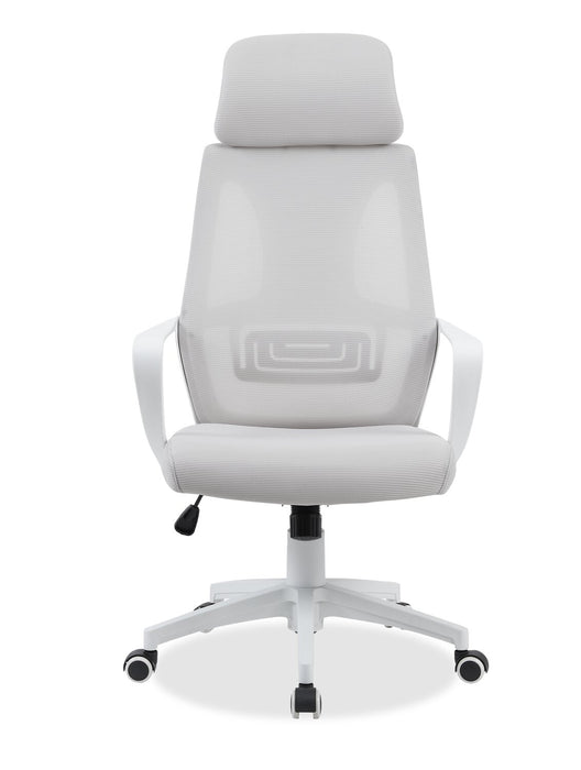 Chaise de bureau réglable Bennet de 24.4 po en mailles - blanche 