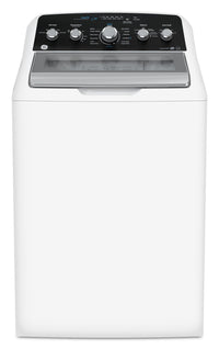  Laveuse GE à chargement par le haut de 4,9 pi³ avec agitateur - blanche - GTW491BMRWS