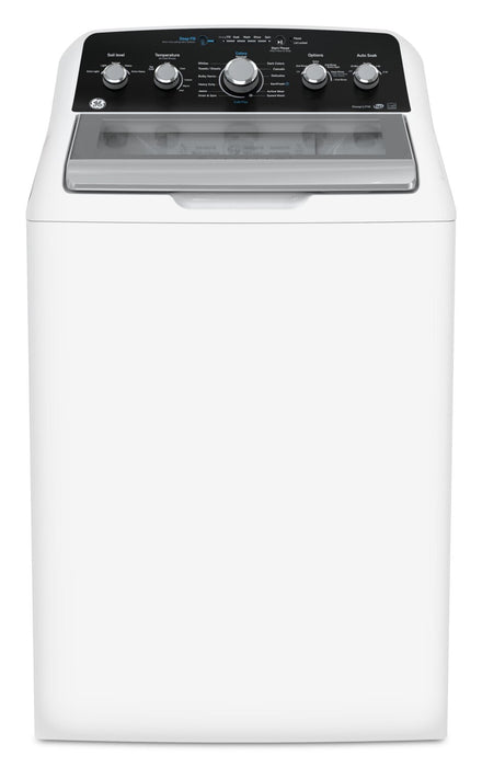 Laveuse GE à chargement par le haut de 4,9 pi³ avec agitateur - blanche - GTW491BMRWS