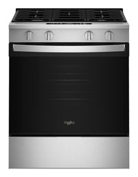 Cuisinière à gaz intelligente Whirlpool de 30 po, 5 pi³ – acier inoxydable – WSGS3330TS