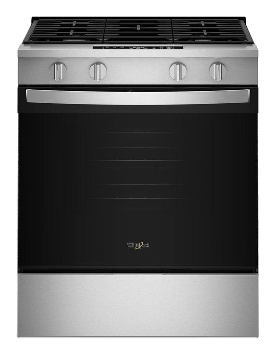 Cuisinière à gaz intelligente Whirlpool de 30 po, 5 pi³ – acier inoxydable – WSGS3330TS
