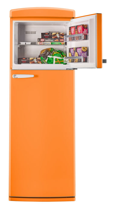 Réfrigérateur Classic Rétro d’Unique de 24 po et de 11 pi3 à congélateur supérieur - orange creamsicle - UNQ-310L O TM