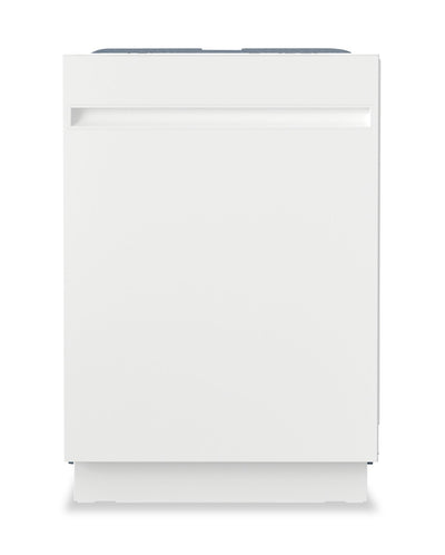 GE 24” 50 dBA Top Control Dishwasher with Auto Open Dry - White – GBT500SGVWW | Lave-vaisselle GE de 24 po et de 50 dBA avec commandes sur le dessus et séchage - blanc - GBT500SGVWW