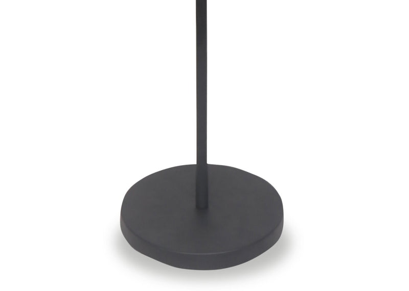 Lampe à pied pour l’intérieur et pour l’extérieur moderne portable Solana de 64 po en métal et en acrylique avec port USB  - noire