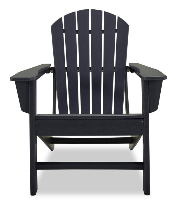 Chaise Adirondack Bask pour la terrasse à l’extérieur, plastique haute densité, résistant aux rayons UV et aux intempéries - noire