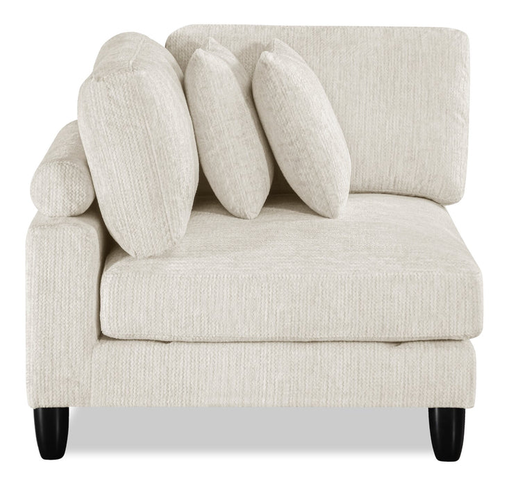 Fauteuil en coin modulaire Lounge de 40 po en tissu chenille - beige