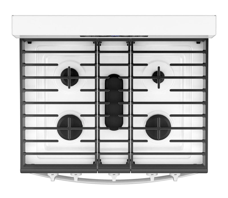 Cuisinière à gaz Whirlpool de 5,0 pi³ et de 30 po avec cuisson à air - blanche - WFGS4530SW 