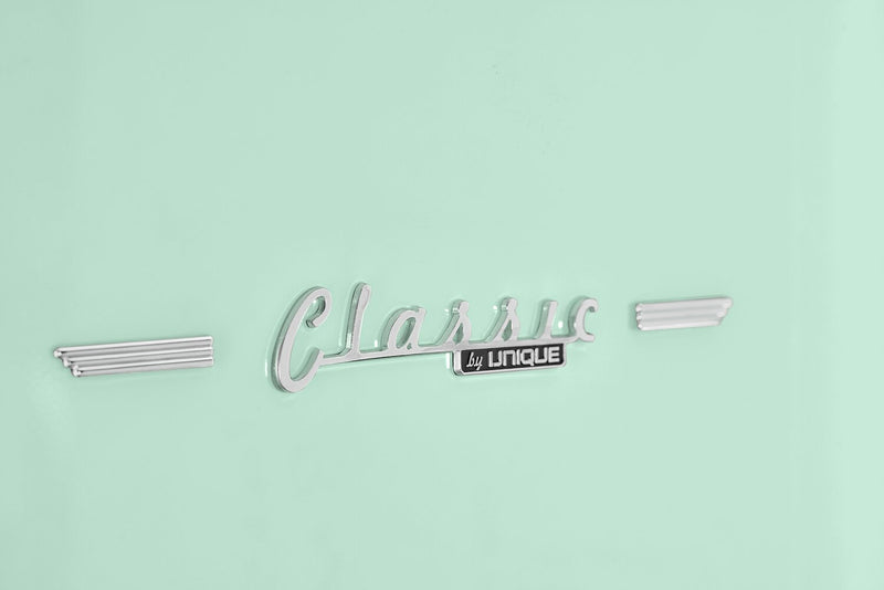 Réfrigérateur Classic Rétro par Unique de 24 po et de 12 pi3 à congélateur inférieur - vert menthe estival - UGP-340L LG AC