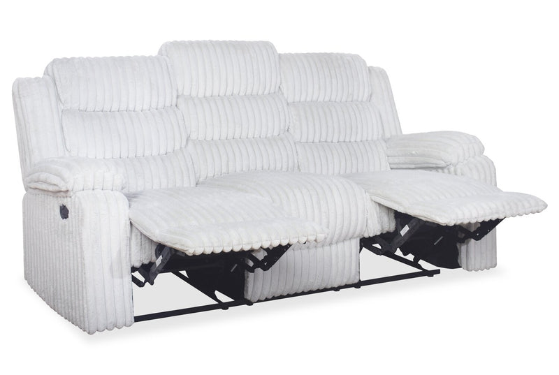 Sofa inclinable Bryson de 82,5 po en tissu de fausse fourrure - gris brume