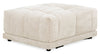 Pouf modulaire Oaklyn de 38 po en tissu avec coussin de siège capitonné - beige