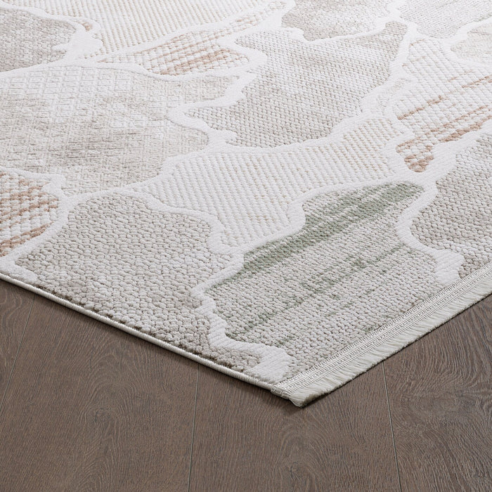 Carpette Cove multicolore à motif de vagues - 6 pi 7 po x 9 pi 6 po