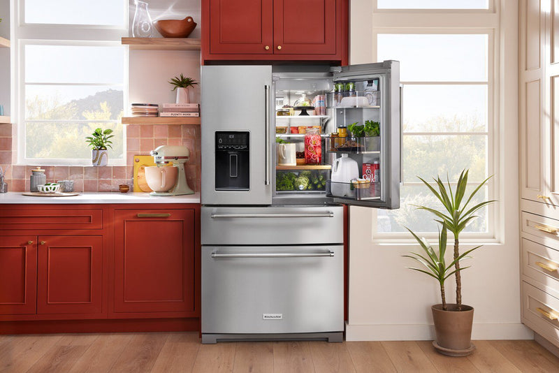 Réfrigérateur KitchenAid de 26,2 pi³ et de 36 po à portes françaises - acier inoxydable avec fini PrintShieldMC - KRMF536RPS