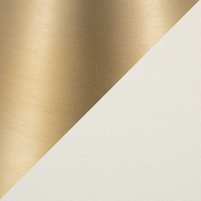 Lampe de table Cassie de 29 po en métal avec abat-jour en lin blanc - dorée