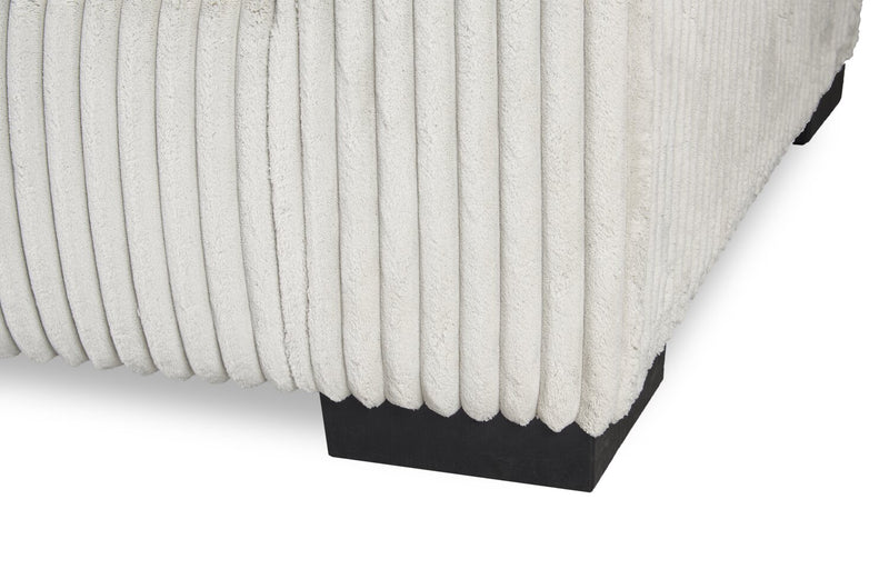 Fauteuil Willow de 40 po en tissu gris clair avec accoudoirs rectilignes et coussins de siège et de dossier réversibles