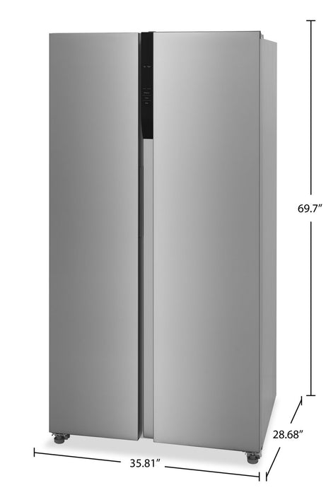 Réfrigérateur Frigidaire de 21,4 pi3 à compartiments juxtaposés - acier inoxydable résistant aux traces de doigts - FRSG2115AV