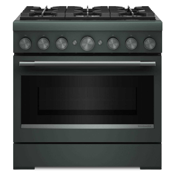 Cuisinière hybride KitchenAid de 5,1 pi3 avec friture à air sans préchauffage - genévrier - KFDS936SJP