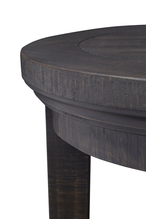 Table de bout ronde traditionnelle Hanson de 18 po en pin - graphite