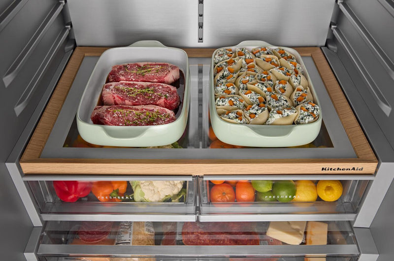 Réfrigérateur KitchenAid de 30 pi³ à portes françaises - acier inoxydable avec fini PrintShieldMC - KRFF436SPS