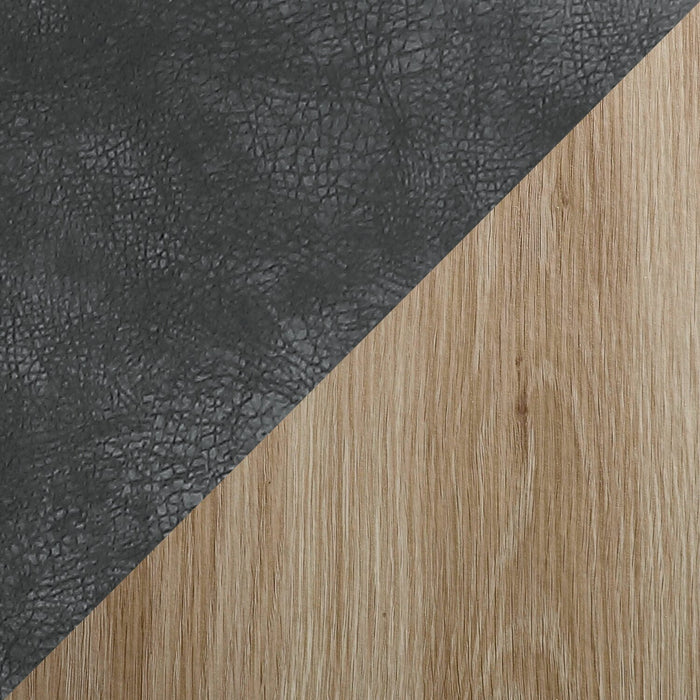 Ensemble de salle à manger Joss 7 pièces en métal avec table, rallonge papillon de 63 po à 86,5 po (L) et 6 chaises Bay - anthracite