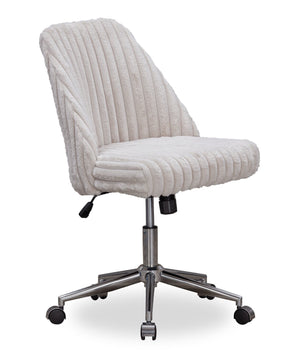 Chaise de bureau réglable Mink de Sealy de 26 po - crème