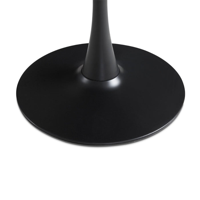 Table de salle à manger ronde Rio de 36 po (L) en métal avec base piédestal - noire