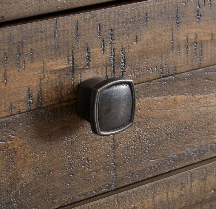 Table à café Edwin de 52 po en pin champêtre avec rangement et tabourets - brun champêtre