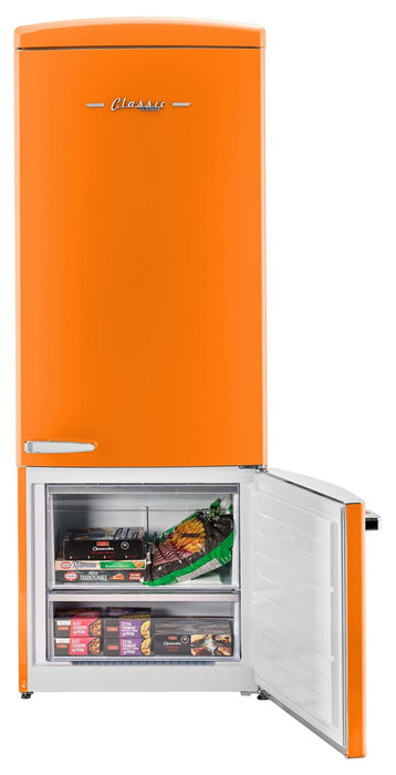 Réfrigérateur Classic Rétro d’Unique de 28 po et de 17 pi3 à congélateur inférieur - orange - UNQ-455L O AC