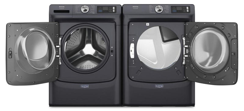Laveuse intelligente à chargement frontal Pet Pro de 5,8 pi3 et sécheuse électrique de 7,4 pi3 de Maytag – acier minuit