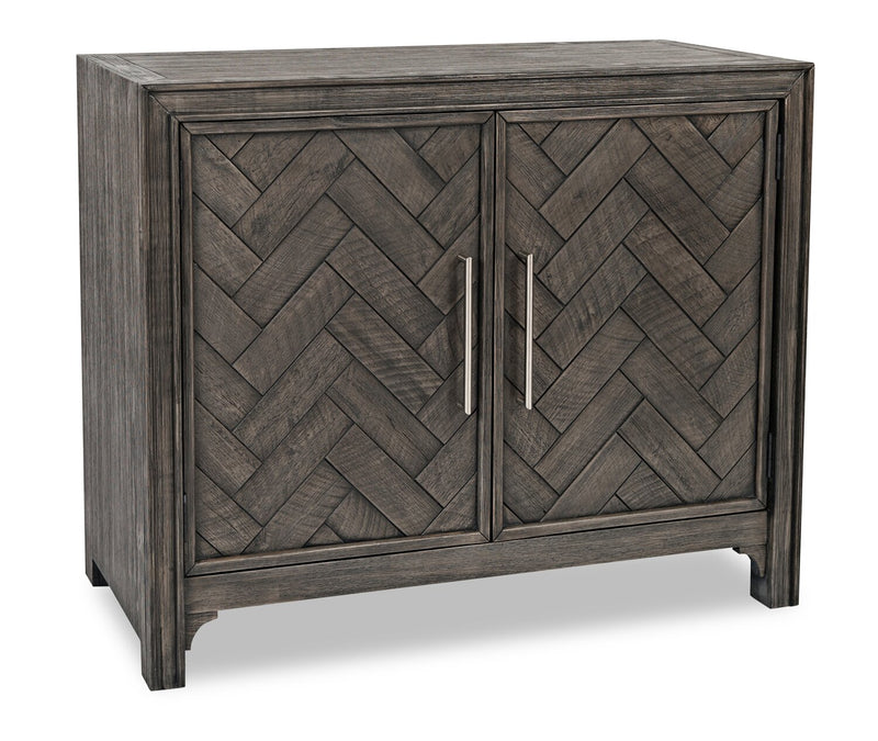 Armoire décorative Keena de 40 po en bois massif - grise