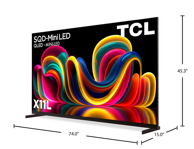 Téléviseur intelligent SQD Mini DEL TCL X11L 4K de 85 po avec Google TV (85X11L) - modèle 2026