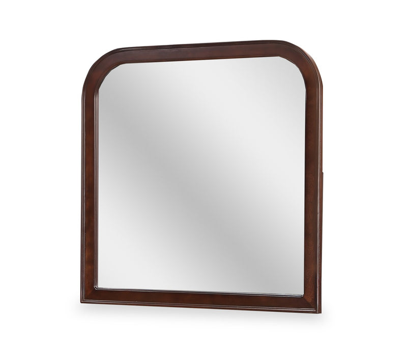 Miroir de commode de chambre à coucher Marco - brun cerisier