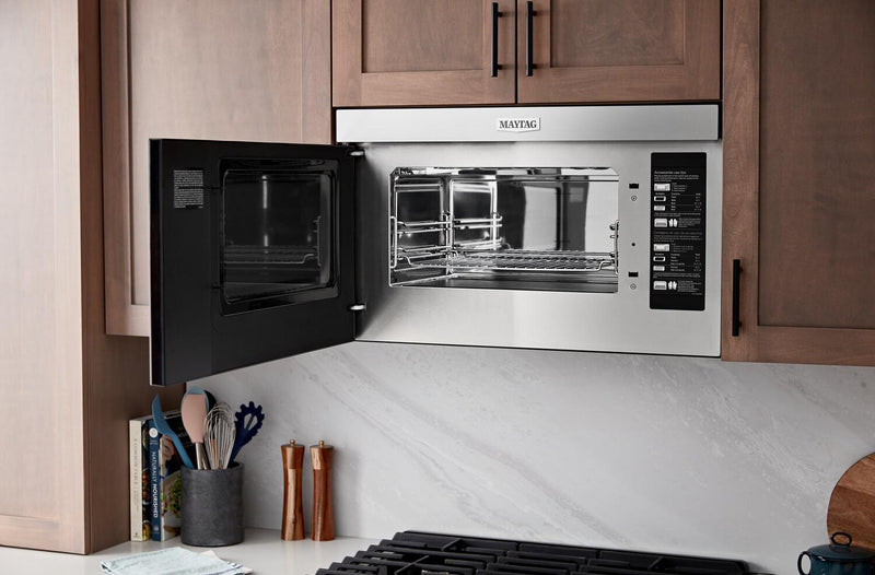 Four grille-pain et à micro-ondes à hotte intégrée Maytag de 1,1 pi3 à installation affleurée - acier inoxydable - YMMMF8030PZ