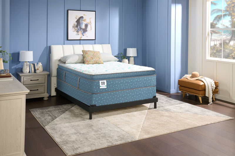 Ensemble Matelas Euro-plateau épais Paradiso Resort Luxury Posturepedic Crown Jewel de Sealy pour grand lit