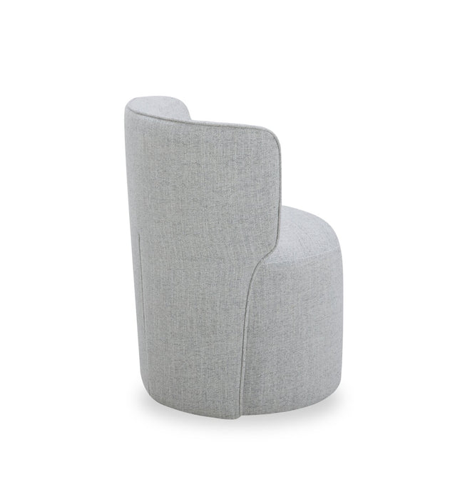 Chaise de salle à manger coulissante Zola en tissu de polyester - grise