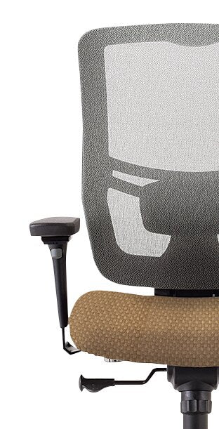 Chaise de bureau Dante de Tempur-Pedic de 26,4 po - beige avec dossier à mailles