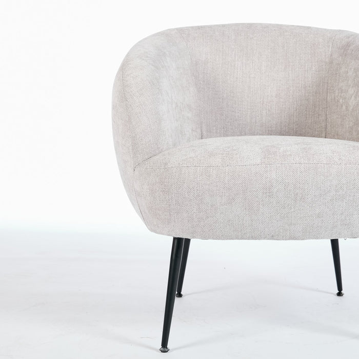 Fauteuil d’appoint Nova de 28,7 po en tissu bouclé - gris clair