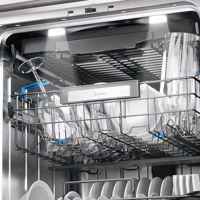 Lave-vaisselle Midea de 24 po avec commandes sur le dessus et séchage total en 3 étapes - acier inoxydable - MDT24P3CST