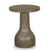 Table de bout moderne ronde Eldon de 20 po en bois massif - marsouin