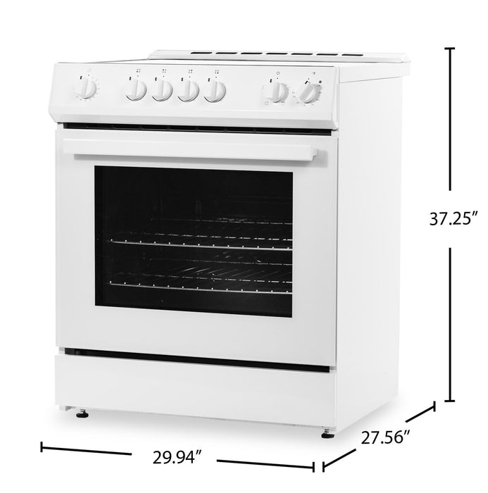 Cuisinière électrique Danby de 5,0 pi³ à surface lisse - blanche - DRRM300WC