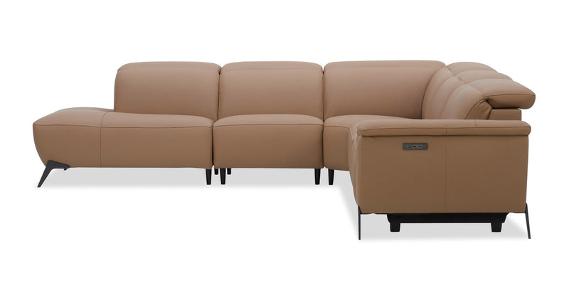  Sofa sectionnel de gauche à inclinaison électrique Valencia 5 pièces - Blanca Macha