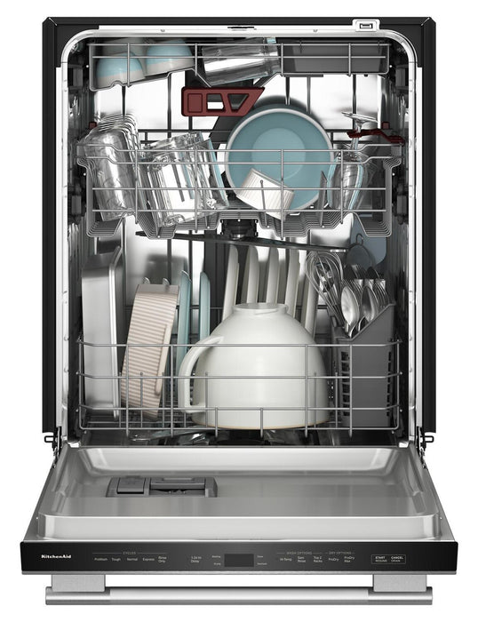 Lave-vaisselle KitchenAid de 24 po et de 41 dBA avec 3e panier à jets - acier inoxydable avec fini PrintShieldMC - KDTS324SPS 