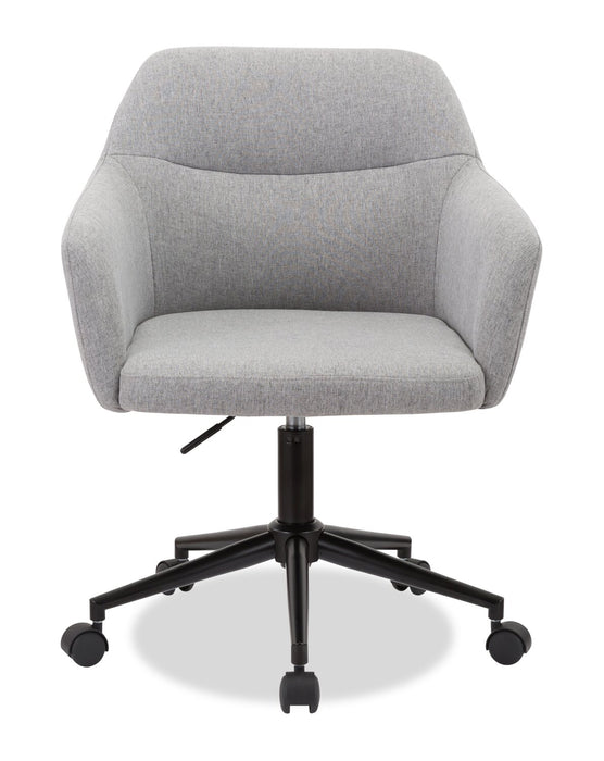 Chaise de bureau pivotante Stevie de 23 po à hauteur réglable - grise 