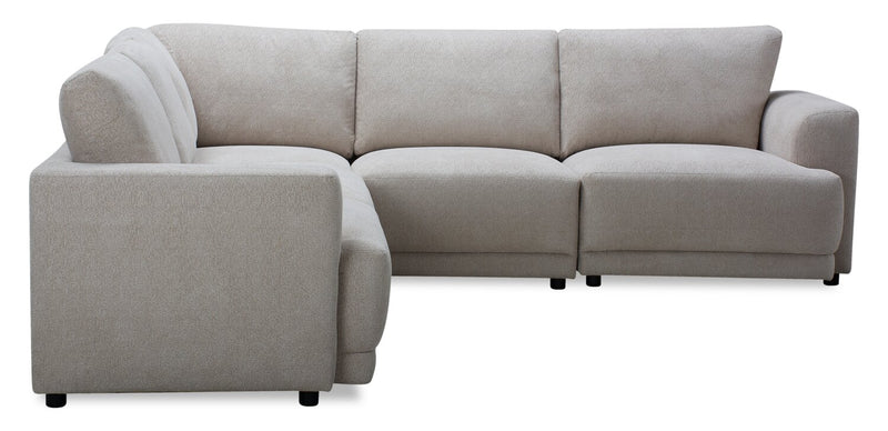 Sofa sectionnel modulaire Voyage 5 pièces en tissu avec coussins de dossier amovibles - taupe