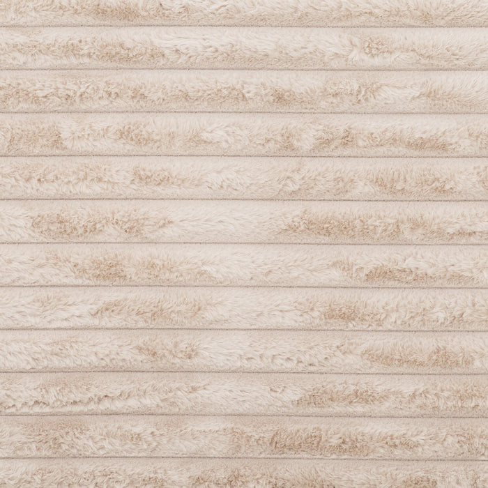 Sofa sectionnel Alto 2 pièces en tissu de fausse fourrure très douce avec deux porte-gobelets et ports USB - vison taupe