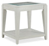 Table de bout Vida 23 po en bois massif avec tablette - sable