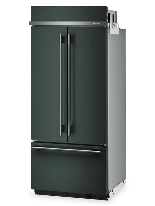 Réfrigérateur KitchenAid de 20,8 pi3 et de 36 po à portes françaises à congélateur inférieur - genièvre - KBFN536SJP