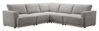 Sofa sectionnel modulaire Voyage 5 pièces en tissu avec coussins de dossier amovibles - taupe