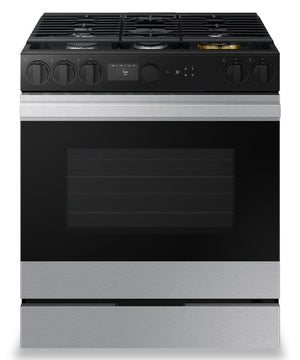 Cuisinière à gaz Bespoke de Samsung de série 5 de 6 pi³ avec friture à air Air Fry - NSG6DG8500SRAA